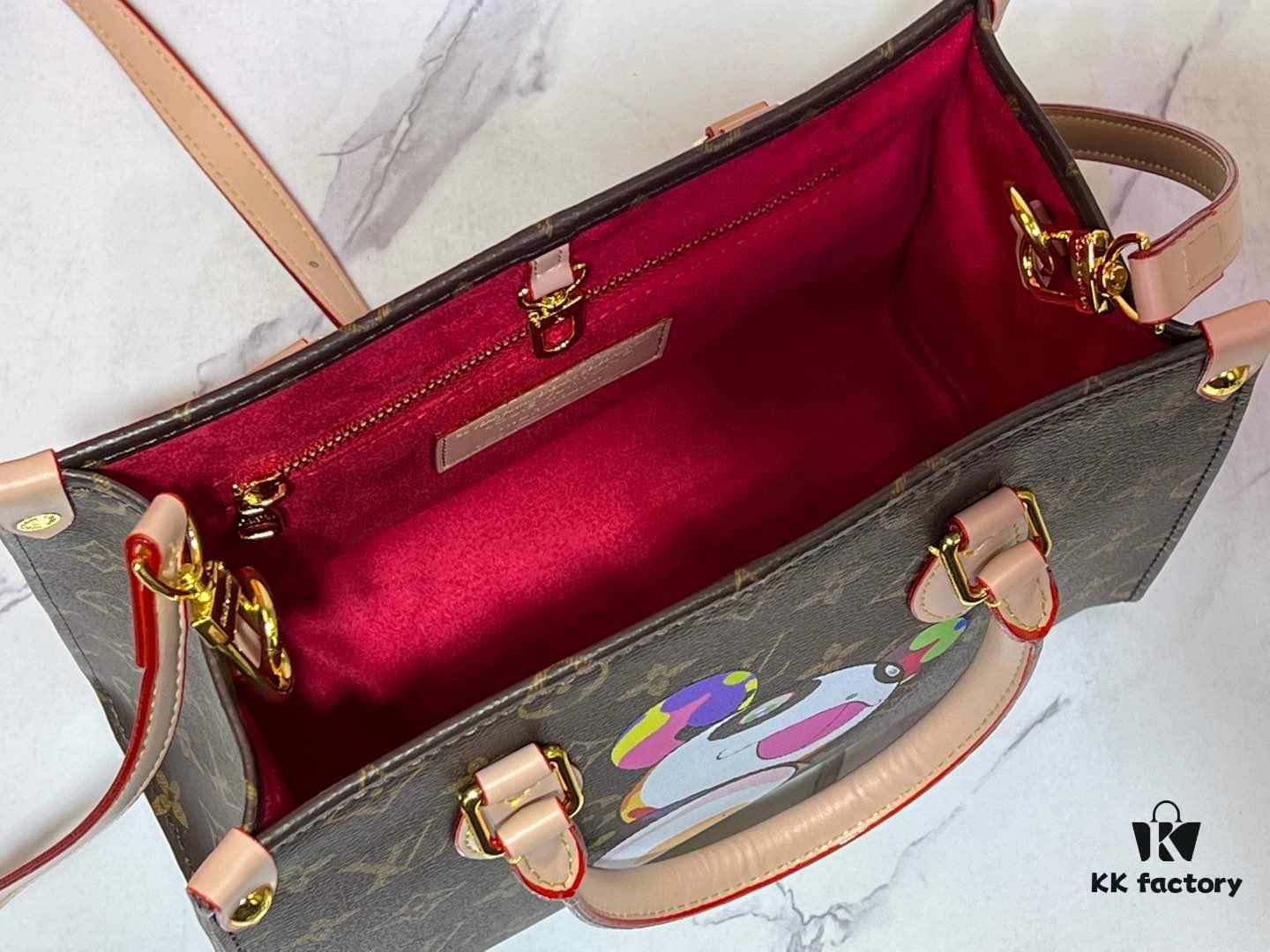 M45659 M13668!🔥Lv & Murakami Takashi 🐼 Panda Print OnTheGo PM New Version