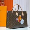 M45039 M13668!🔥Lv & Murakami 🐼 Panda Print OnTheGo New Version Legendary ONTHEGO Tote Bag
