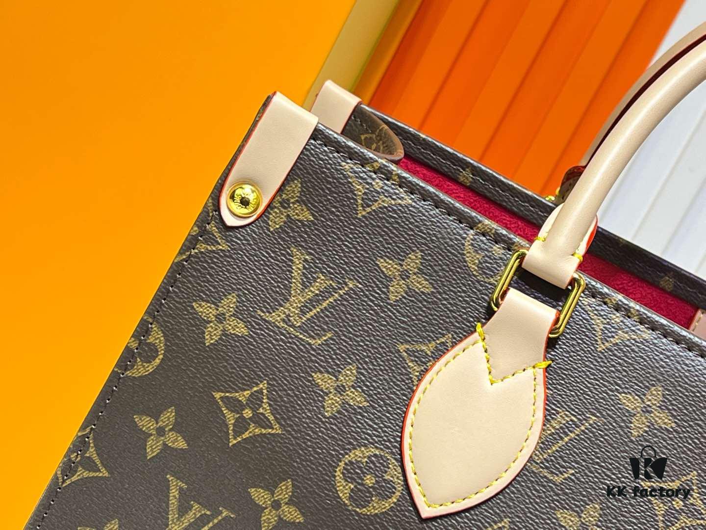 M45039 M13668!🔥Lv & Murakami 🐼 Panda Print OnTheGo New Version Legendary ONTHEGO Tote Bag