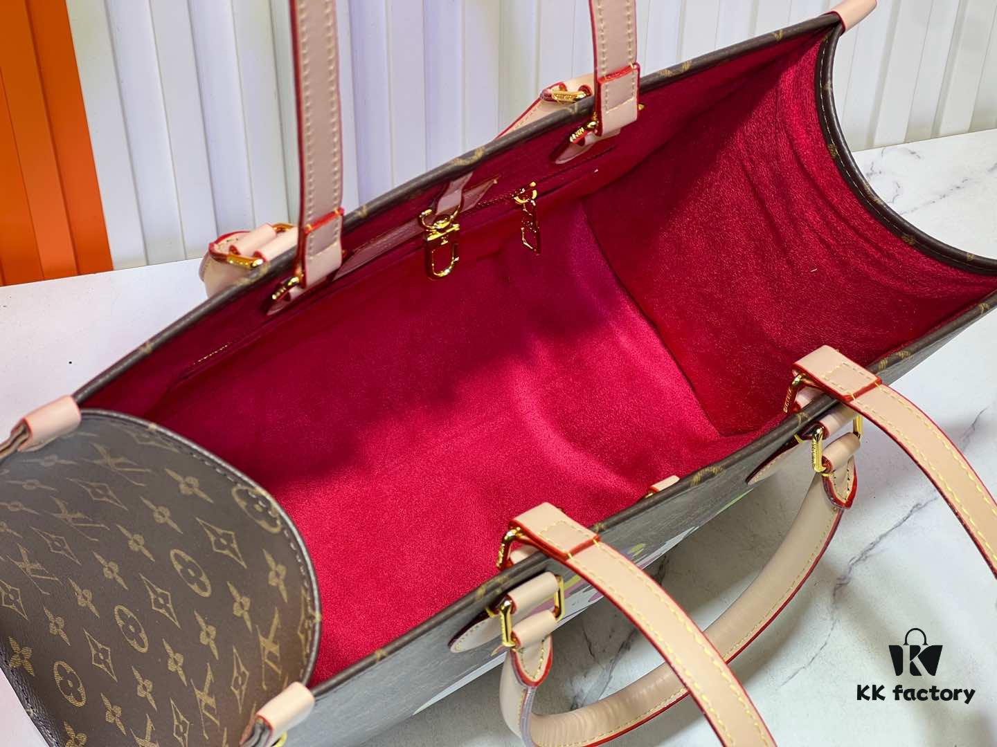 M45039 M13668!🔥Lv & Murakami 🐼 Panda Print OnTheGo New Version Legendary ONTHEGO Tote Bag