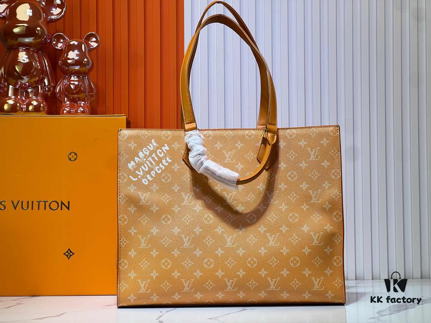 M12683 This Sac Plat 24H Handbag is crafted from vibrant Monogram Heritage canvas, reinterpreting the original Damier canvas's Marque L Vuitton Déposée signature. Embossed LV-letter detailing adorns the trim in a dog paw motif, while dual top handles offer versatile carrying options as hand-held or shoulder carry. Dimensions: 41x33x14cm