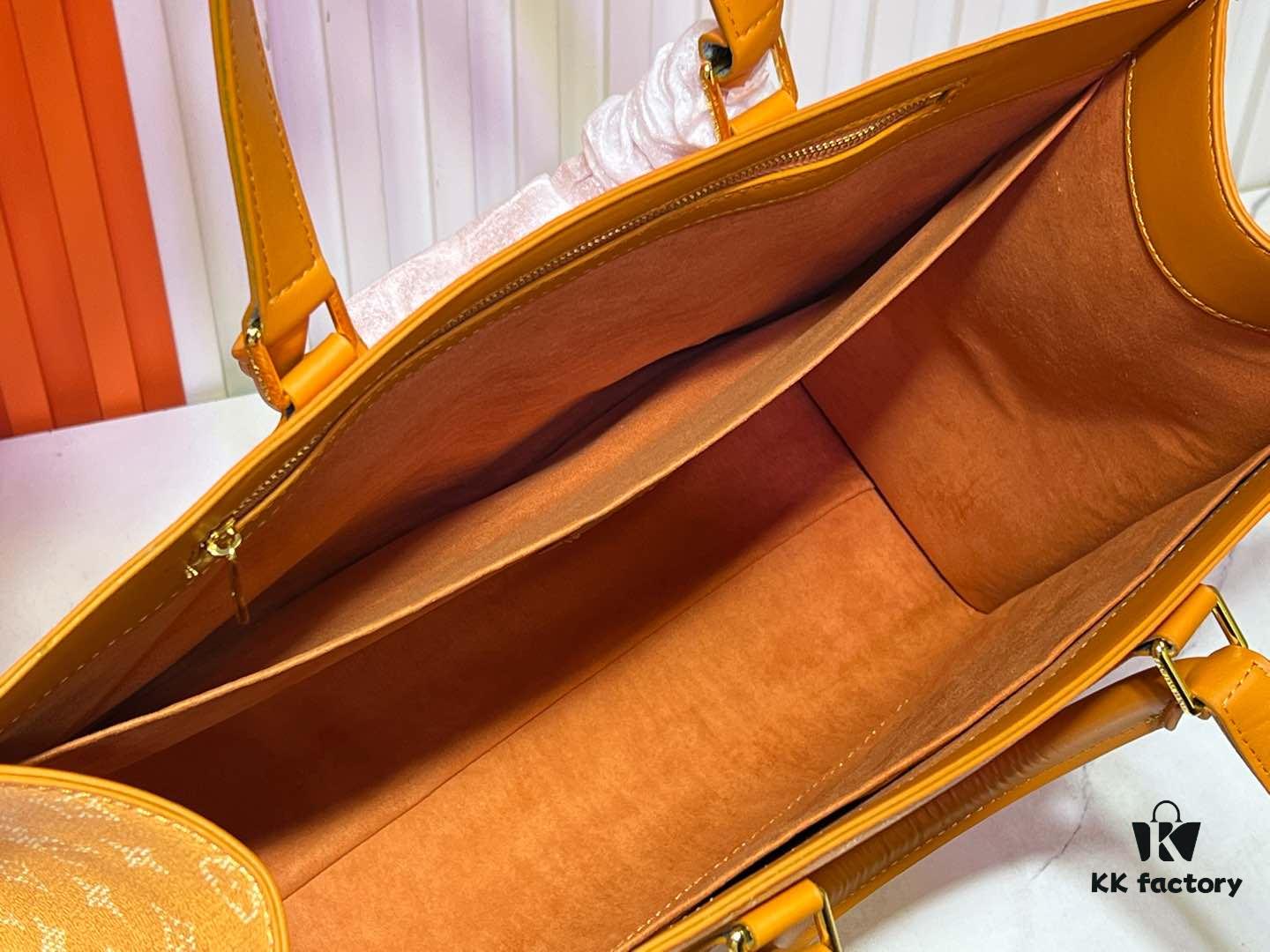 M12683 This Sac Plat 24H Handbag is crafted from vibrant Monogram Heritage canvas, reinterpreting the original Damier canvas's Marque L Vuitton Déposée signature. Embossed LV-letter detailing adorns the trim in a dog paw motif, while dual top handles offer versatile carrying options as hand-held or shoulder carry. Dimensions: 41x33x14cm