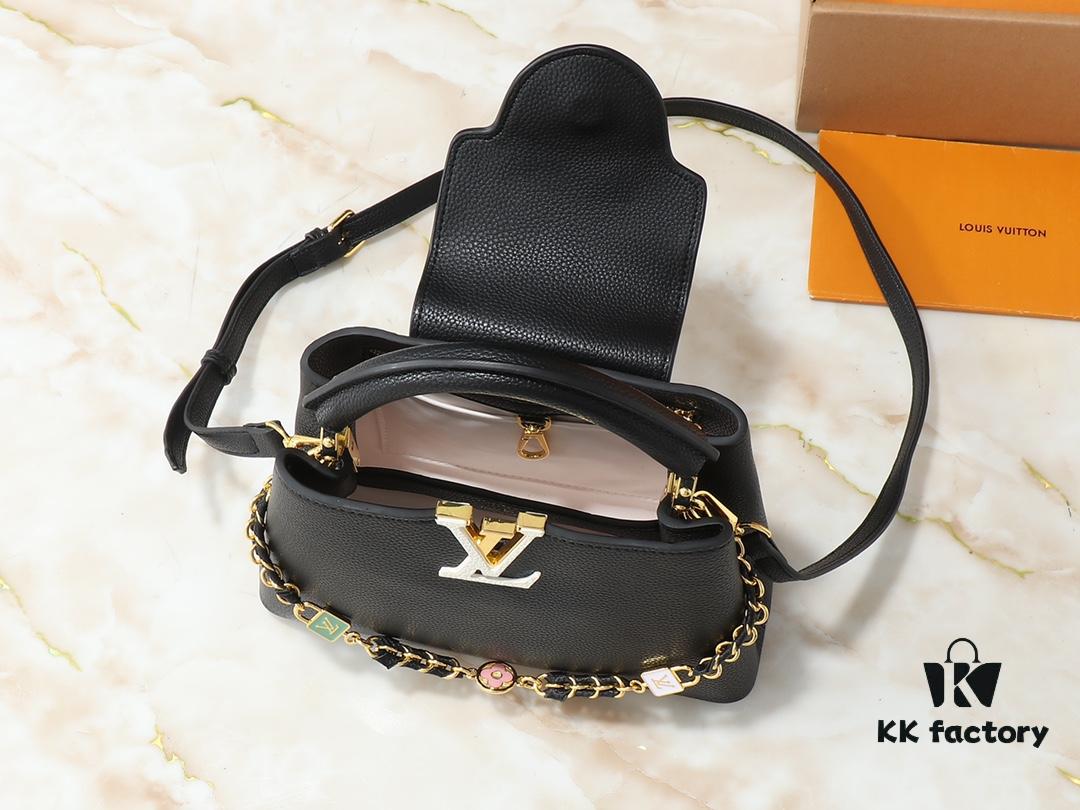 Upgraded Original M23949 M23950 M24471 M23951 Capucines BB Handbag with Elegant Lovelock Chain