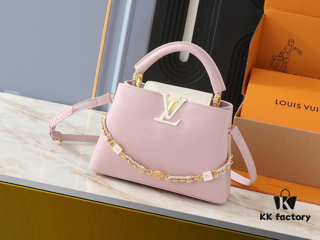 Upgraded Original M23949 M23950 M24471 M23951 Capucines BB Bag with Elegant Lovelock Chain