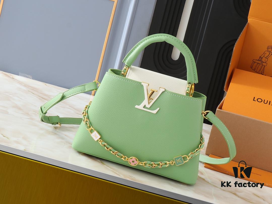 Upgraded Original M23949 M23950 M24471 M23951 Capucines BB Handbag with Elegant Lovelock Chain