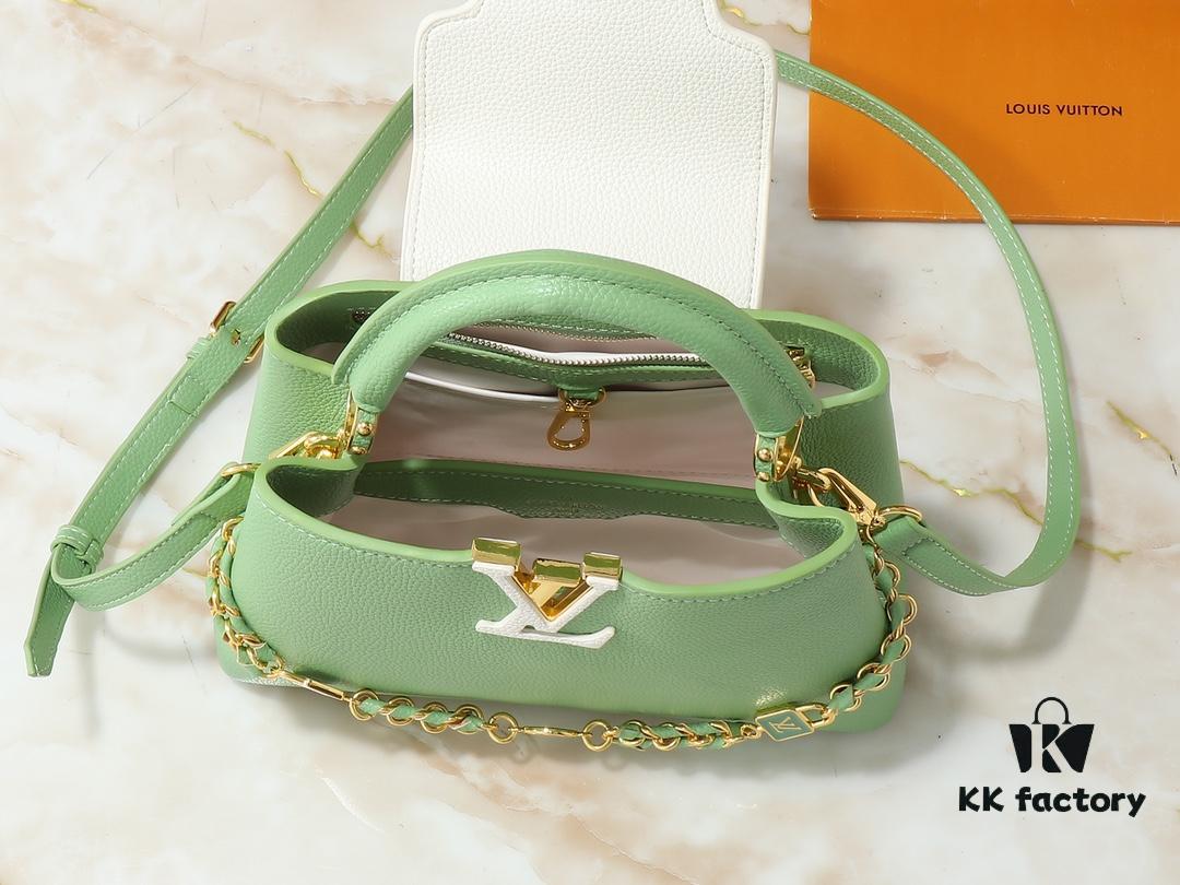 Upgraded Original M23949 M23950 M24471 M23951 Capucines BB Handbag with Elegant Lovelock Chain