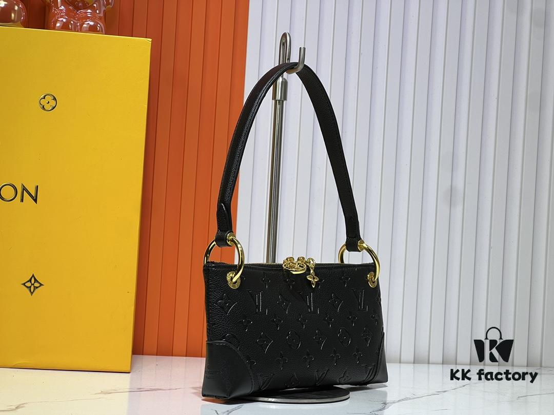 Upgraded Original M12174 Pochette Sèvres from LV Ski Collection in Sleek Gunmetal Tone