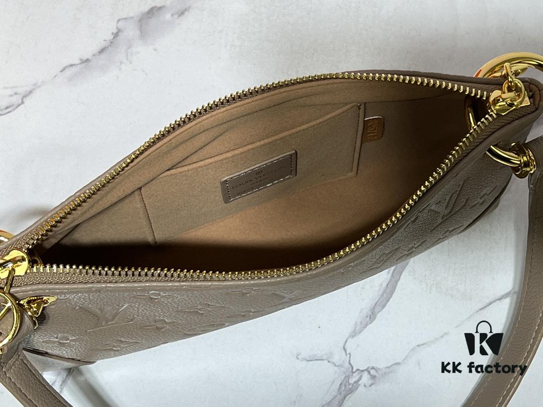 Upgraded Original M12174 This Pochette Sèvres Belongs to the LV Ski Collection, Ready to Shine in a 'Sparkling' Gunmetal Tone