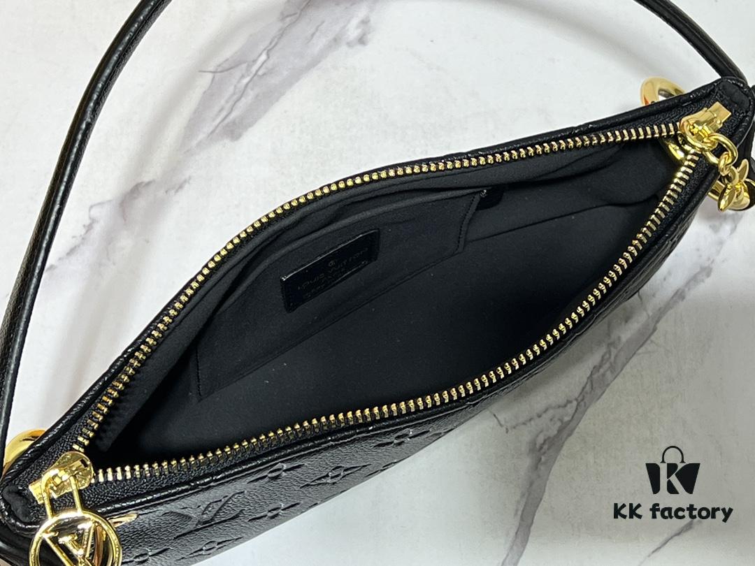 Upgraded Original M12174 Pochette Sèvres from LV Ski Collection in Sleek Gunmetal Tone