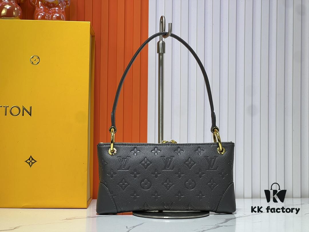 Upgraded Original M12174 This Pochette Sèvres Belongs to the LV Ski Collection, Ready to Shine in a 'Sparkling' Gunmetal Tone