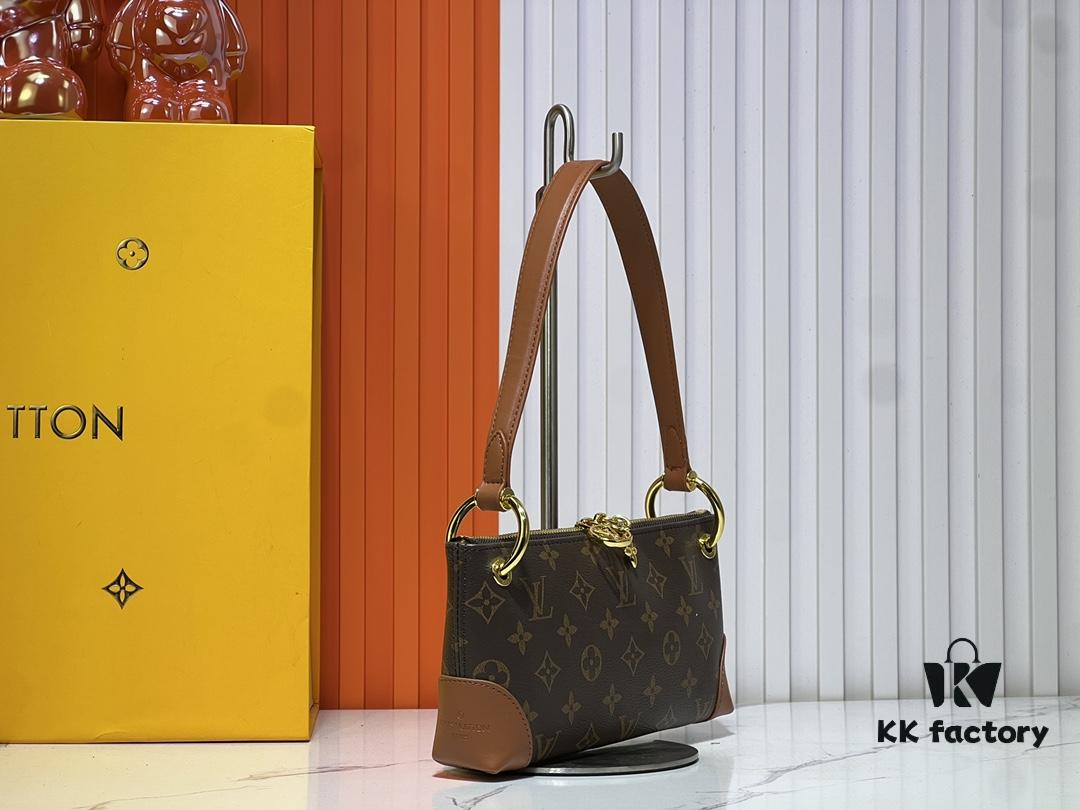 Upgraded Original M12174 This Pochette Sèvres Belongs to the LV Ski Collection, Ready to Shine in a 'Sparkling' Gunmetal Tone