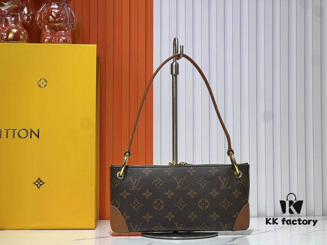 Upgraded Original M12174 This Pochette Sèvres Belongs to the LV Ski Collection, Ready to Shine in a 'Sparkling' Gunmetal Tone