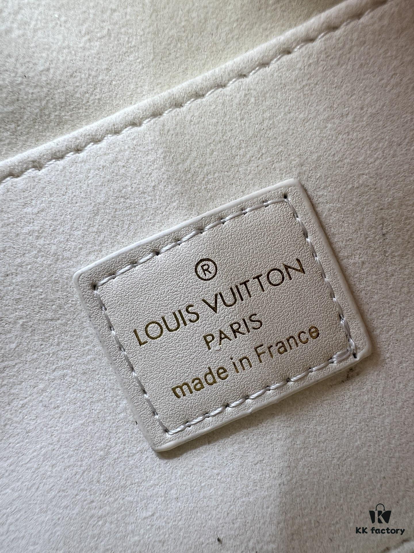 Upgraded Original M12174 Pochette Sèvres from LV Ski Collection in Shiny Gunmetal Tone