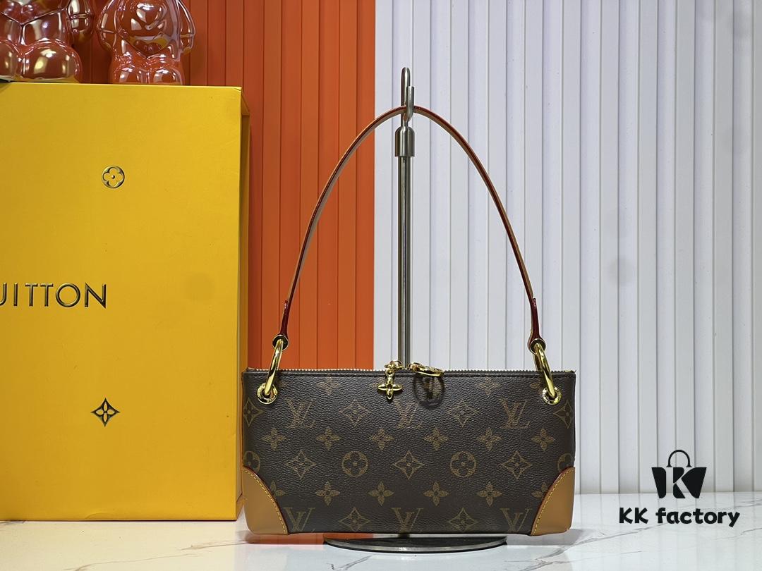 Upgraded Original M12174 This Pochette Sèvres Belongs to the LV Ski Collection, Ready to Shine in a 'Sparkling' Gunmetal Tone