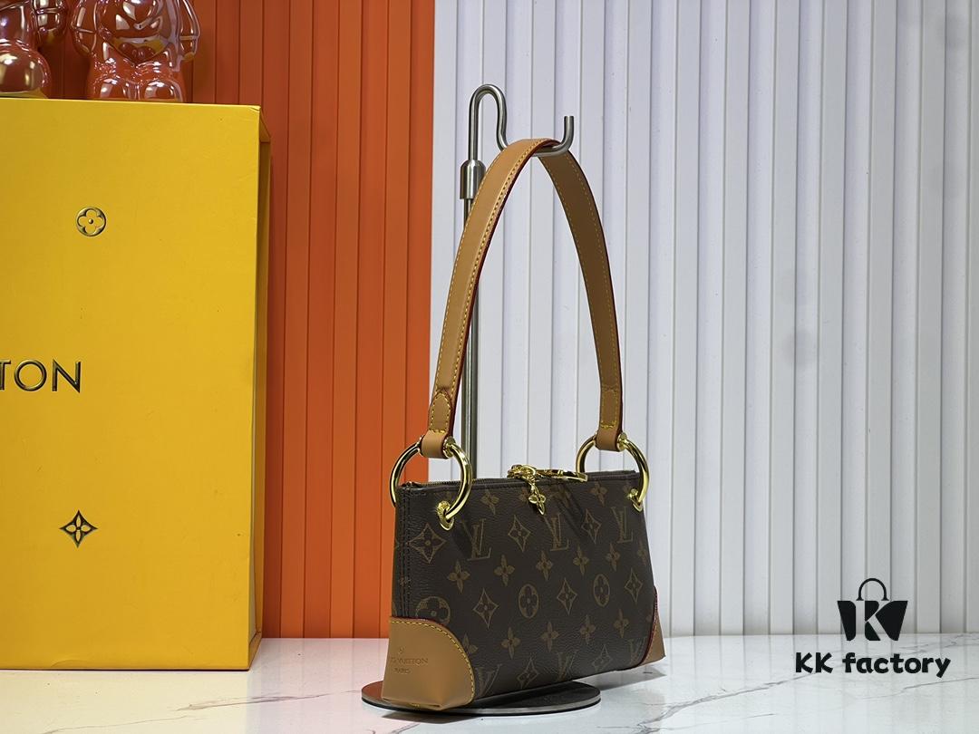 Upgraded Original M12174 This Pochette Sèvres Belongs to the LV Ski Collection, Ready to Shine in a 'Sparkling' Gunmetal Tone