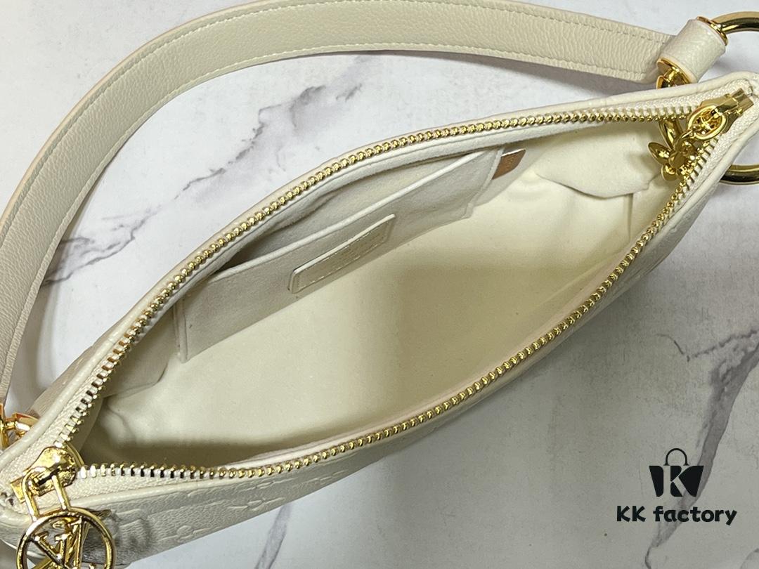 Upgraded Original M12174 Pochette Sèvres from LV Ski Collection in Shiny Gunmetal Tone