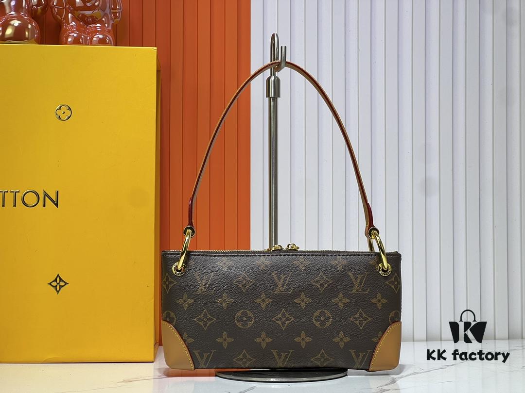 Upgraded Original M12174 This Pochette Sèvres Belongs to the LV Ski Collection, Ready to Shine in a 'Sparkling' Gunmetal Tone