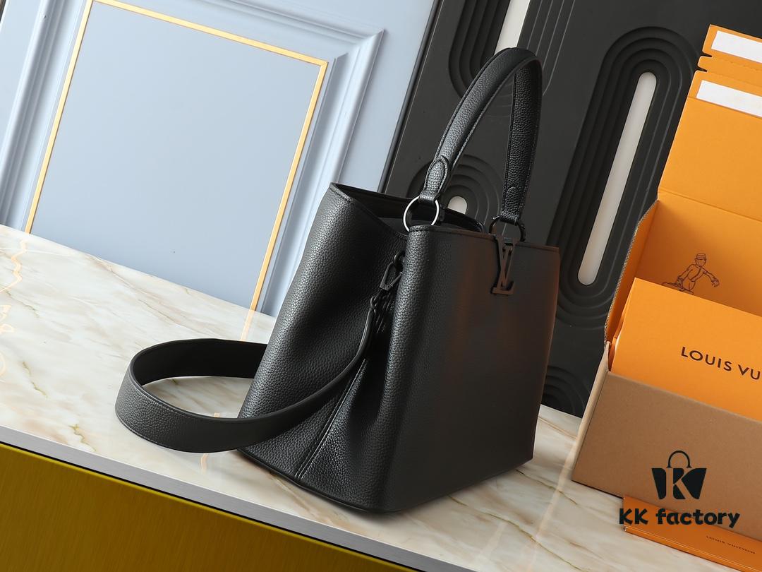 Upgraded Original M24880 M24879 M24620 M24607 Black Out Capucines Souple Large Handbag