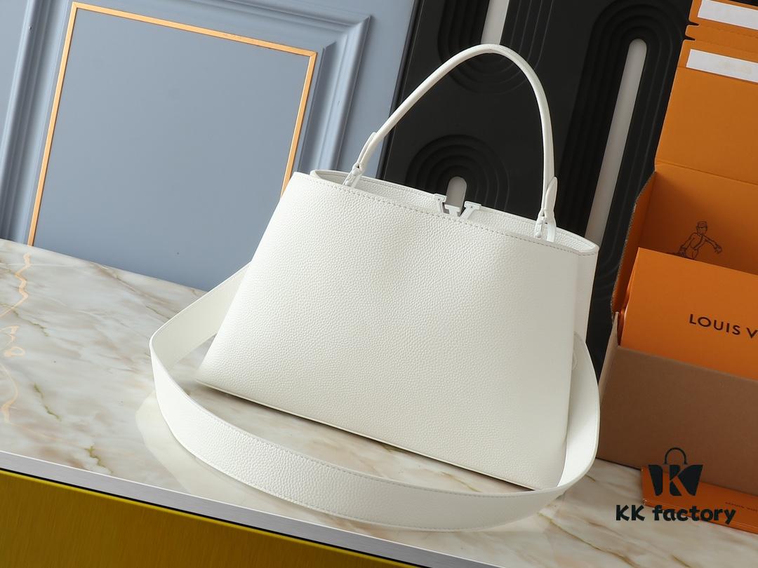 Upgraded Original M24880 M24879 M24620 M24607 Black Out Capucines Souple Large Handbag