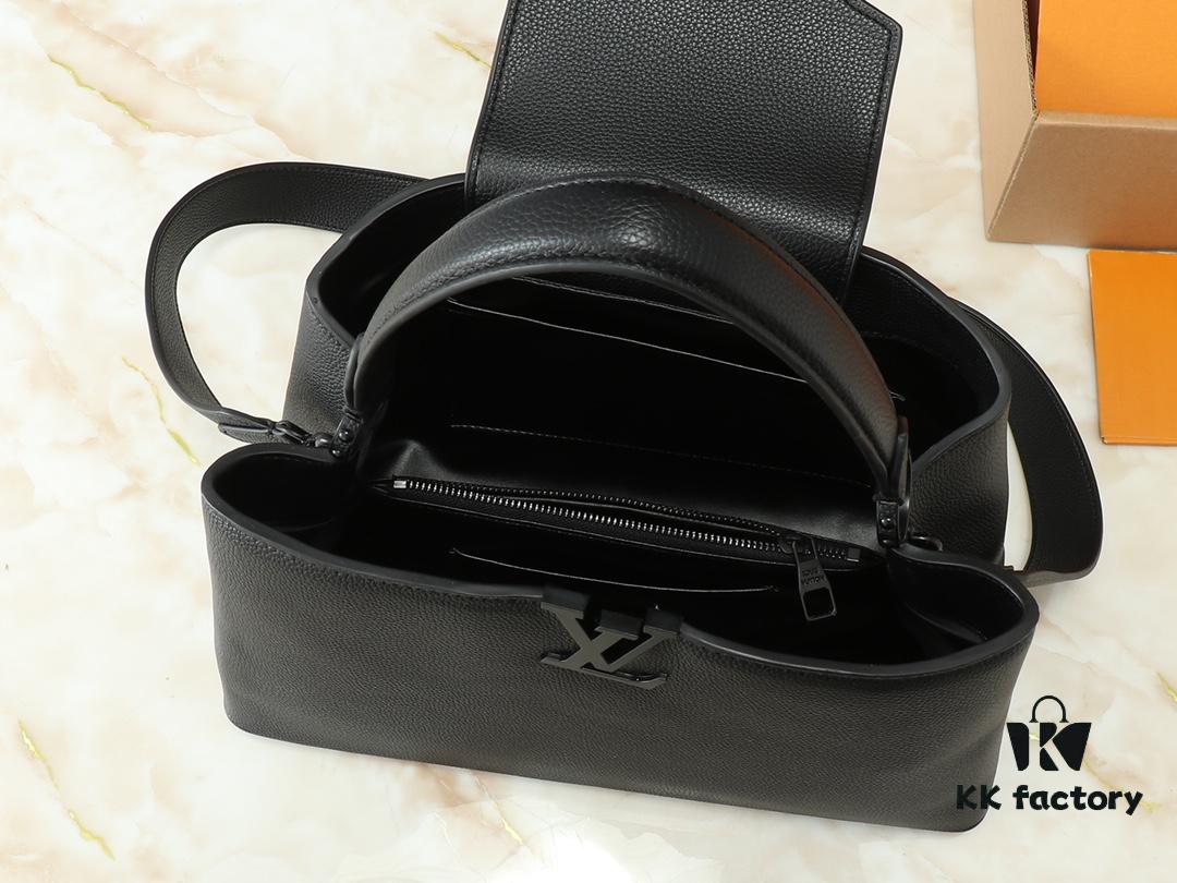 Upgraded Original M24880 M24879 M24620 M24607 Black Out Capucines Souple Large Handbag