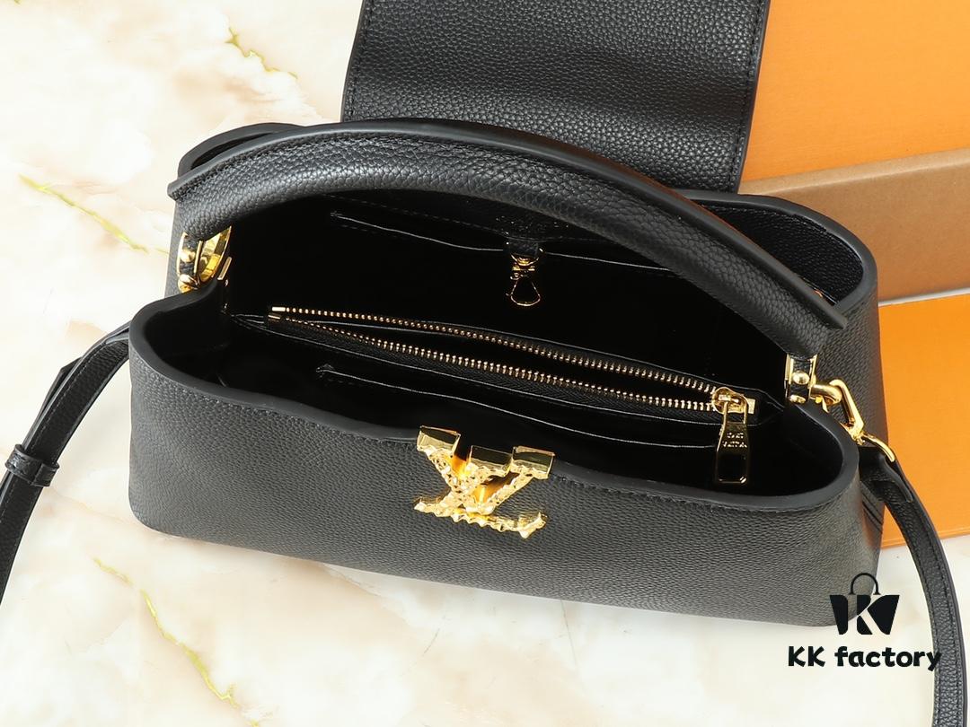 Upgraded Original M24664 M24671 M24666 Capucines East West Medium Handbag from LV Crush Collection