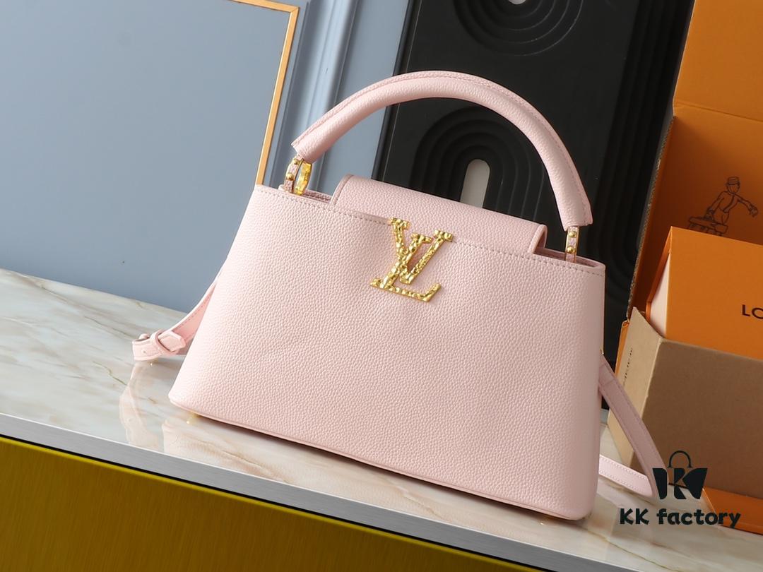 Upgraded Original M24664 M24671 M24666 Capucines East West Medium Handbag from LV Crush Collection