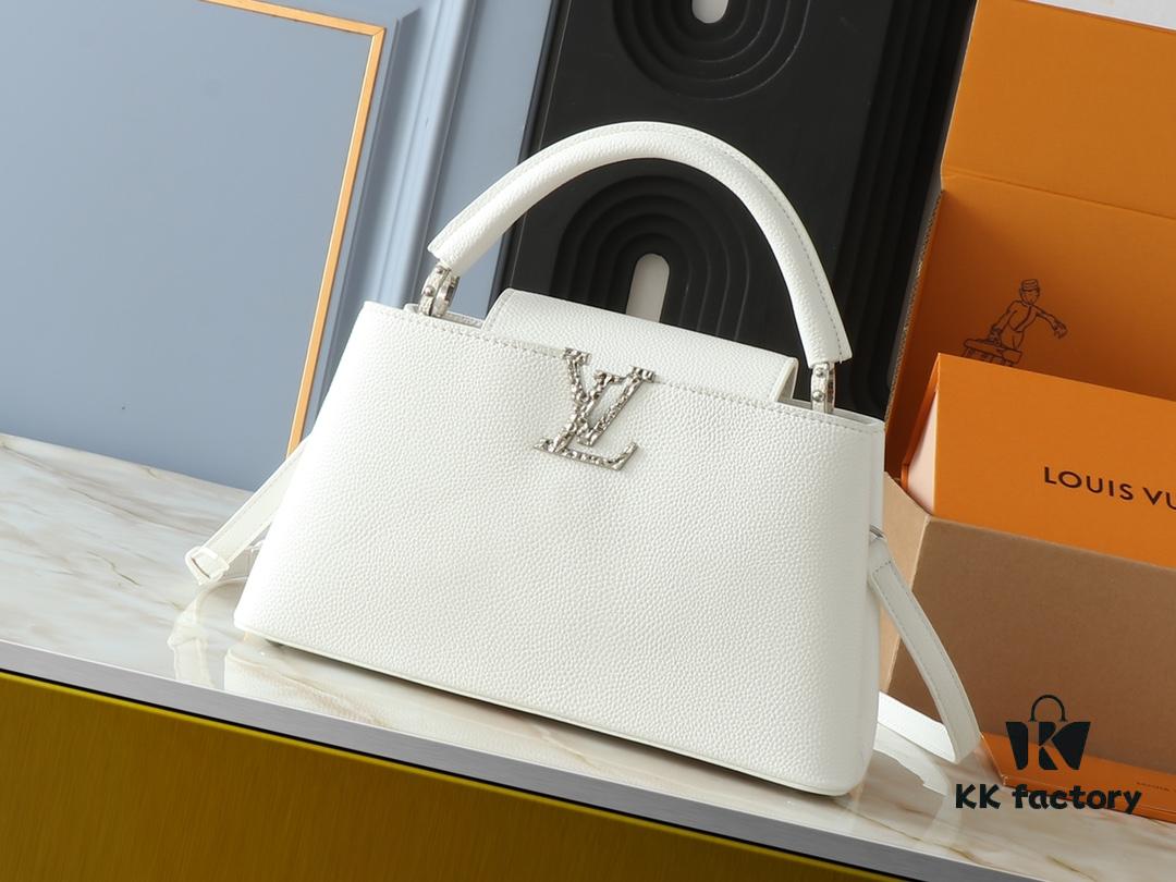 Upgraded Original M24664 M24671 M24666 Capucines East West Medium Handbag from LV Crush Collection