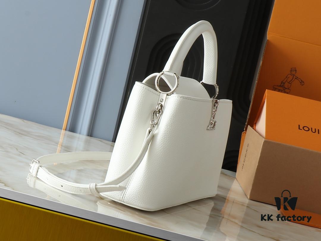 Upgraded Original M24664 M24671 M24666 Capucines East West Medium Handbag from LV Crush Collection