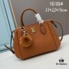 New LV Monogram Leather Handheld Shoulder Crossbody Bag, Model 58188, with Long Strap, 2022 New Fashion Women's Bag, Large Capacity