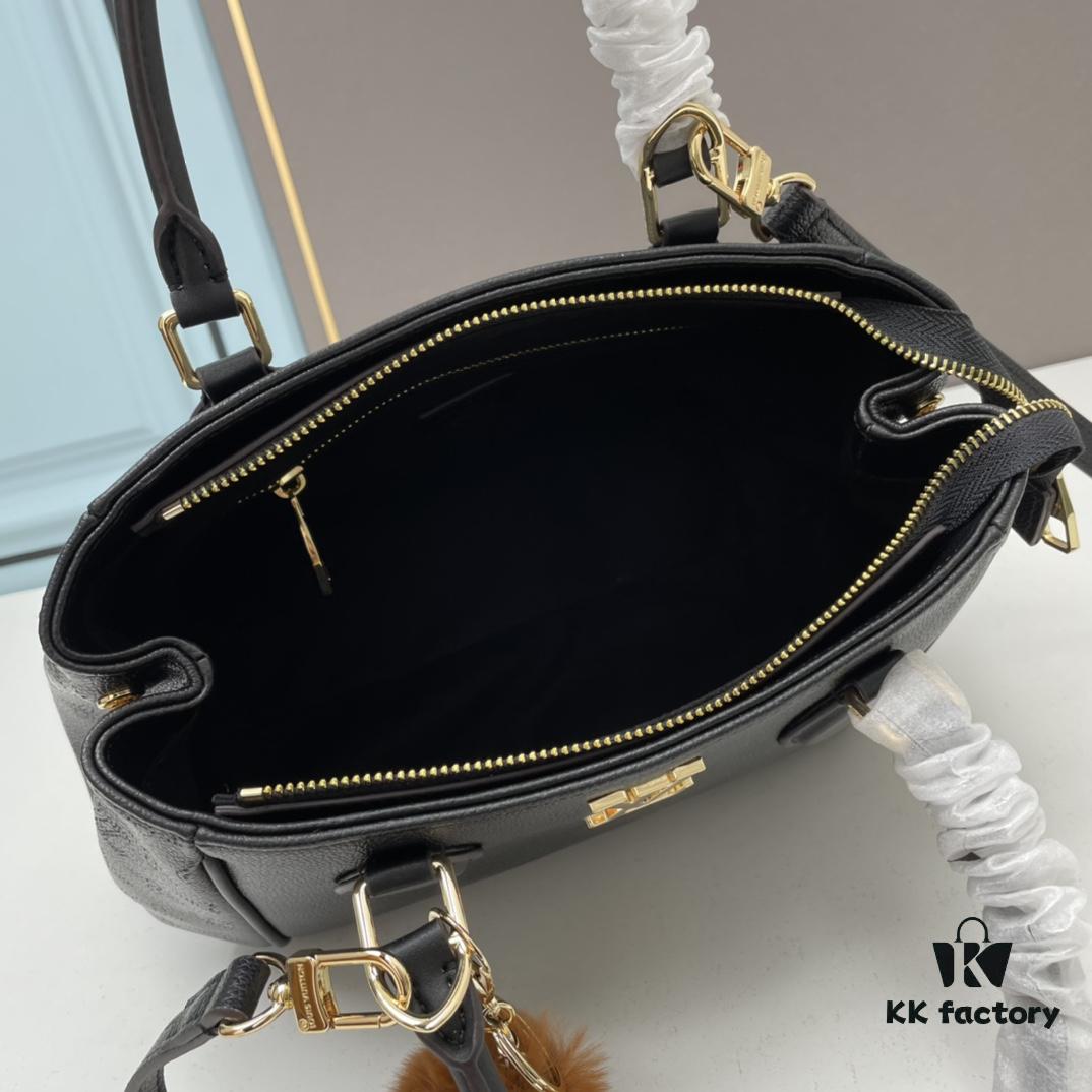 New LV Monogram Leather Handheld Shoulder Crossbody Bag Model 58188 with Long Strap, 2022 New Fashion Women's Bag, Monogram Genuine Leather Shoulder Strap, Large Capacity [Strong] Size 33-22-16cm