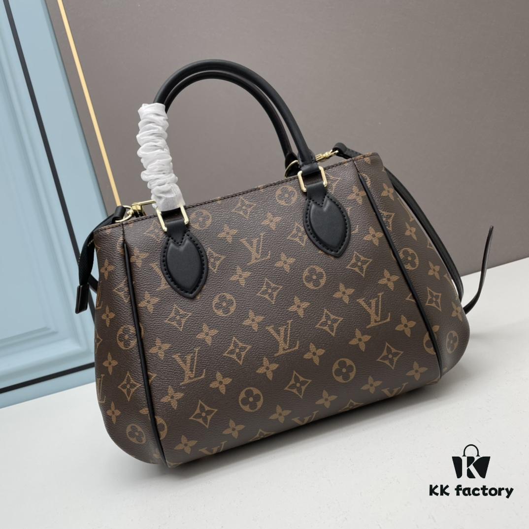 New LV Monogram Leather Handheld, Shoulder and Crossbody Bag Model 58188