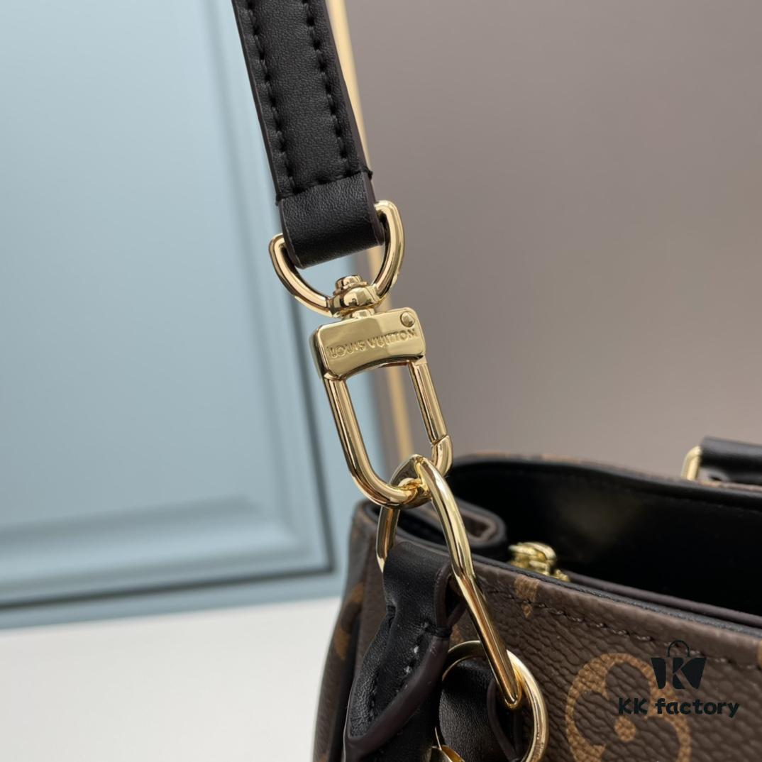 New LV Monogram Leather Handheld, Shoulder and Crossbody Bag Model 58188