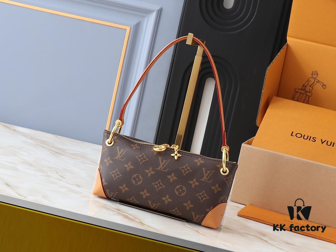 Upgraded Original M12174 This Pochette Sèvres Belongs to the LV Ski Collection, Ready to Shine in a 'Sparkling' Gunmetal Tone