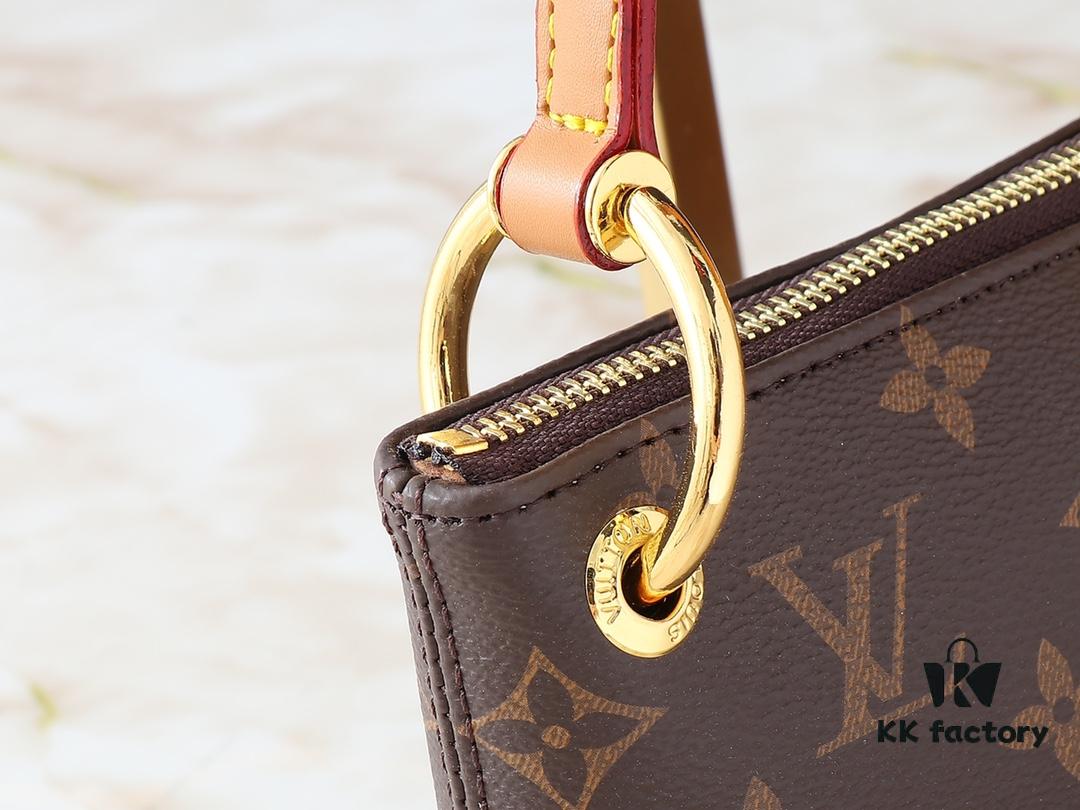 Upgraded Original M12174 This Pochette Sèvres Belongs to the LV Ski Collection, Ready to Shine in a 'Sparkling' Gunmetal Tone