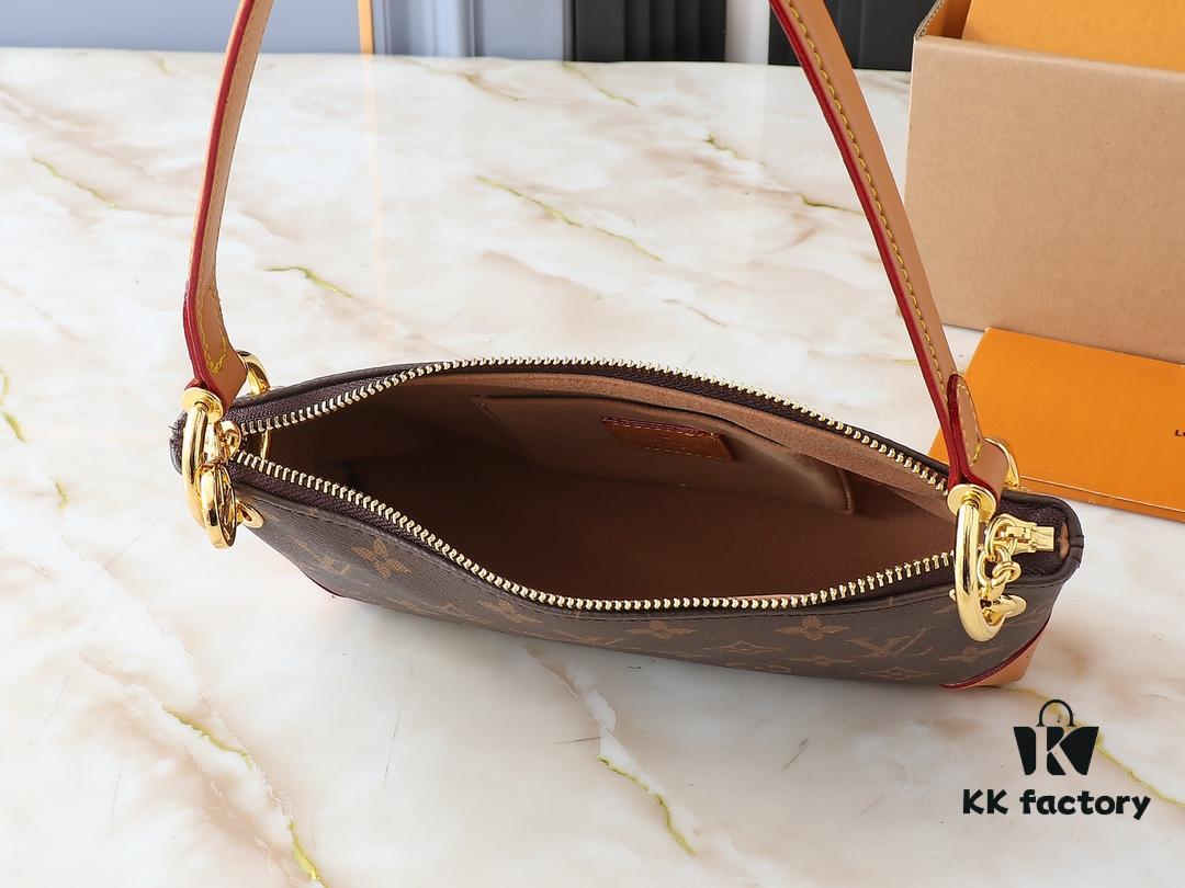 Upgraded Original M12174 This Pochette Sèvres Belongs to the LV Ski Collection, Ready to Shine in a 'Sparkling' Gunmetal Tone