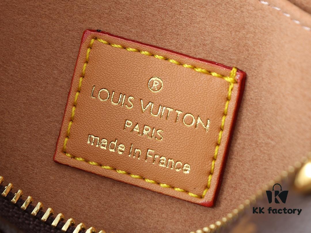 Upgraded Original M12174 This Pochette Sèvres Belongs to the LV Ski Collection, Ready to Shine in a 'Sparkling' Gunmetal Tone