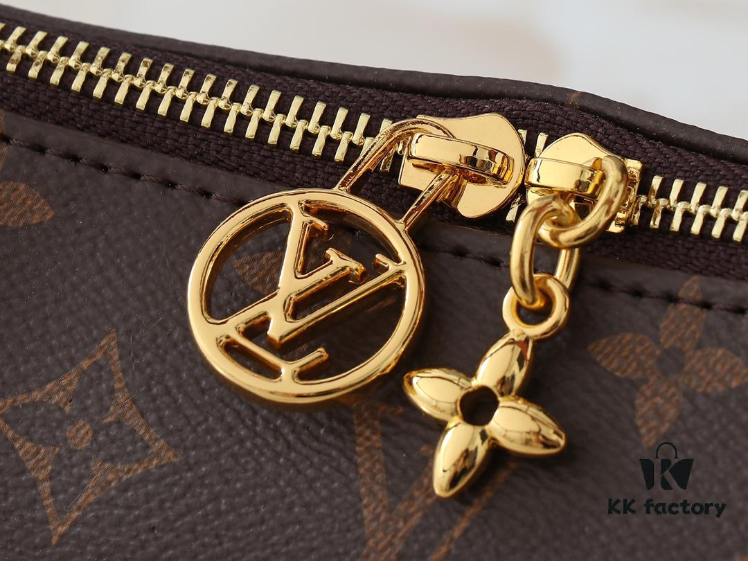 Upgraded Original M12174 This Pochette Sèvres Belongs to the LV Ski Collection, Ready to Shine in a 'Sparkling' Gunmetal Tone