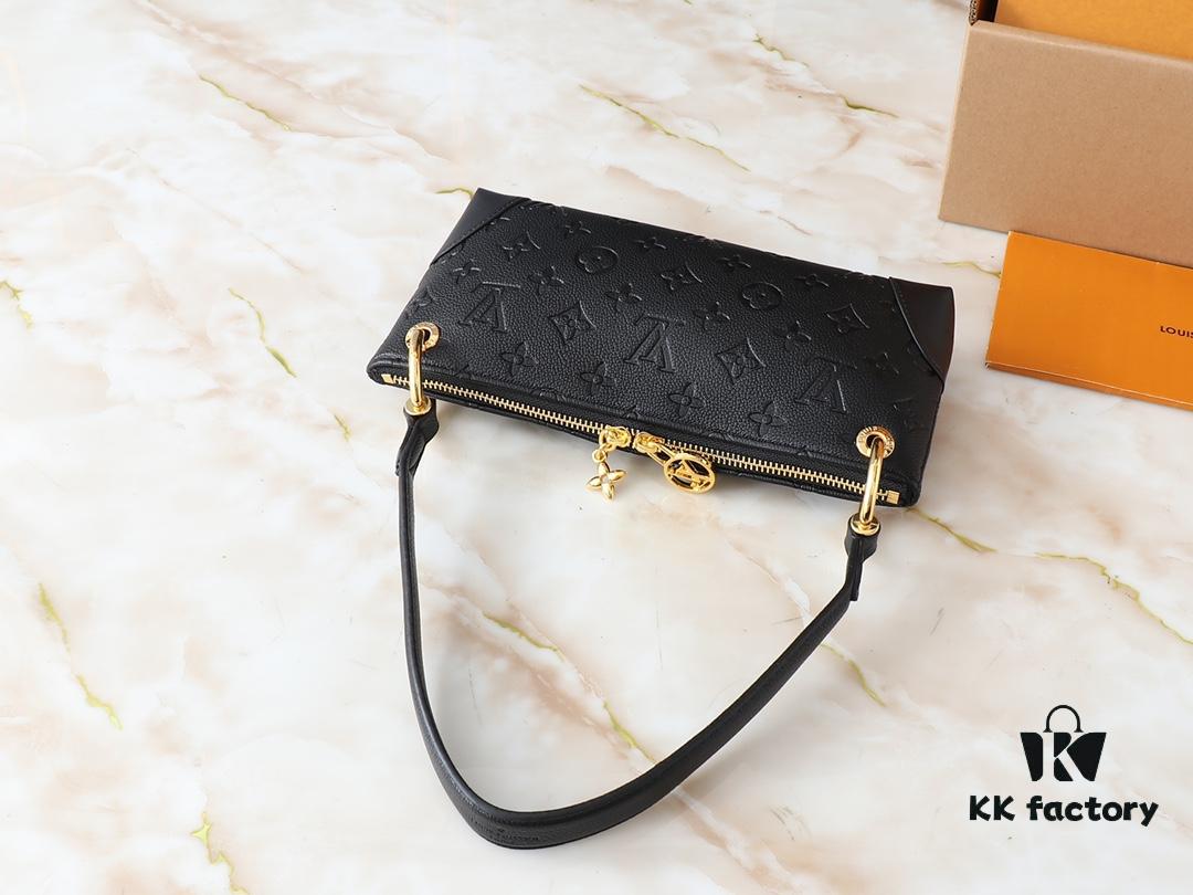 Upgraded Original M12174 Pochette Sèvres from LV Ski Collection in Shiny Gunmetal Tone