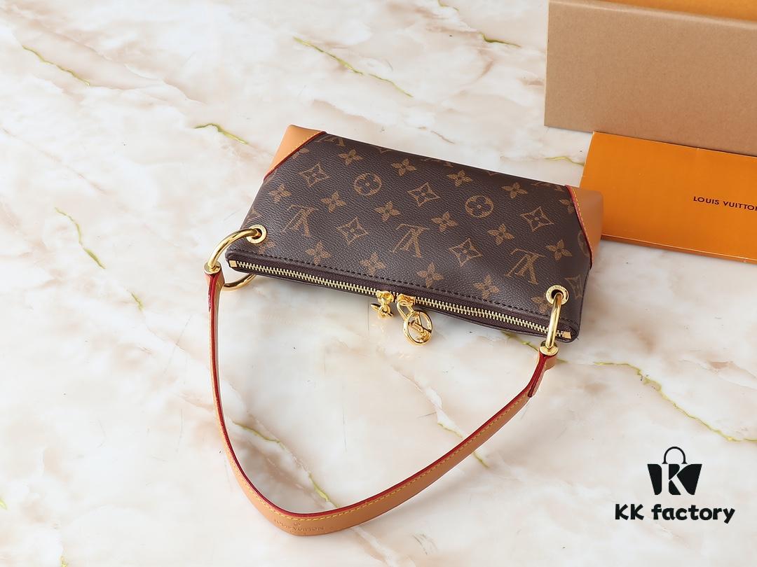 Upgraded Original M12174 This Pochette Sèvres Belongs to the LV Ski Collection, Ready to Shine in a 'Sparkling' Gunmetal Tone