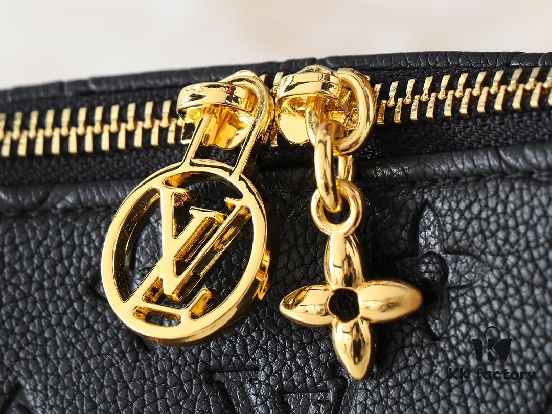 Upgraded Original M12174 Pochette Sèvres from LV Ski Collection in Shiny Gunmetal Tone