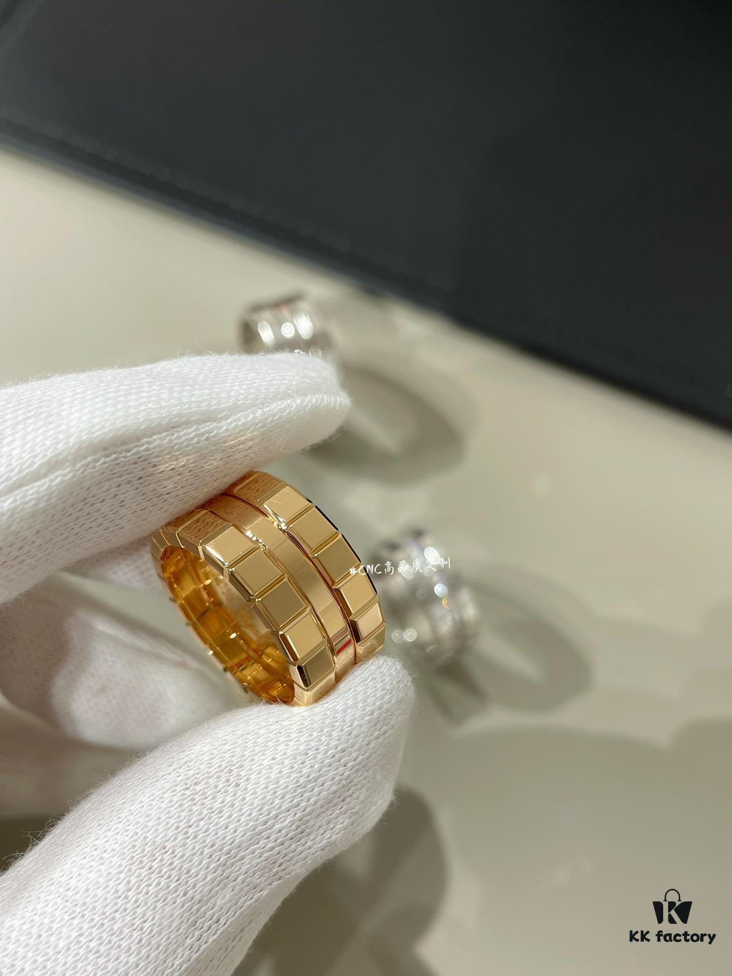 New Chopard Ice Cube Series, Wide Polished Ice Ring, CNC Precision Carved Version (Same as Zhang Linghe's Style)