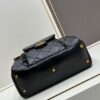 New Chanel 24A Bowling Bag Small Black Crinkled Calfskin