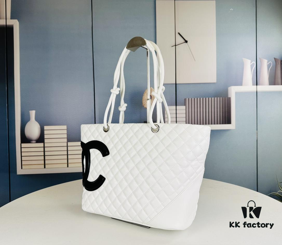 New Chanel Panda Carry Basket Bag in Classic Black and White