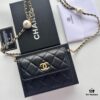 Chanel Boutique Style ❤❤ Caviar Leather with Pearl and Chain Hardware, Full Leather Interior and Exterior, High-Quality Craftsmanship, Gold-Tone Clasp, Can Be Worn as Shoulder Bag, Crossbody or Waist Bag