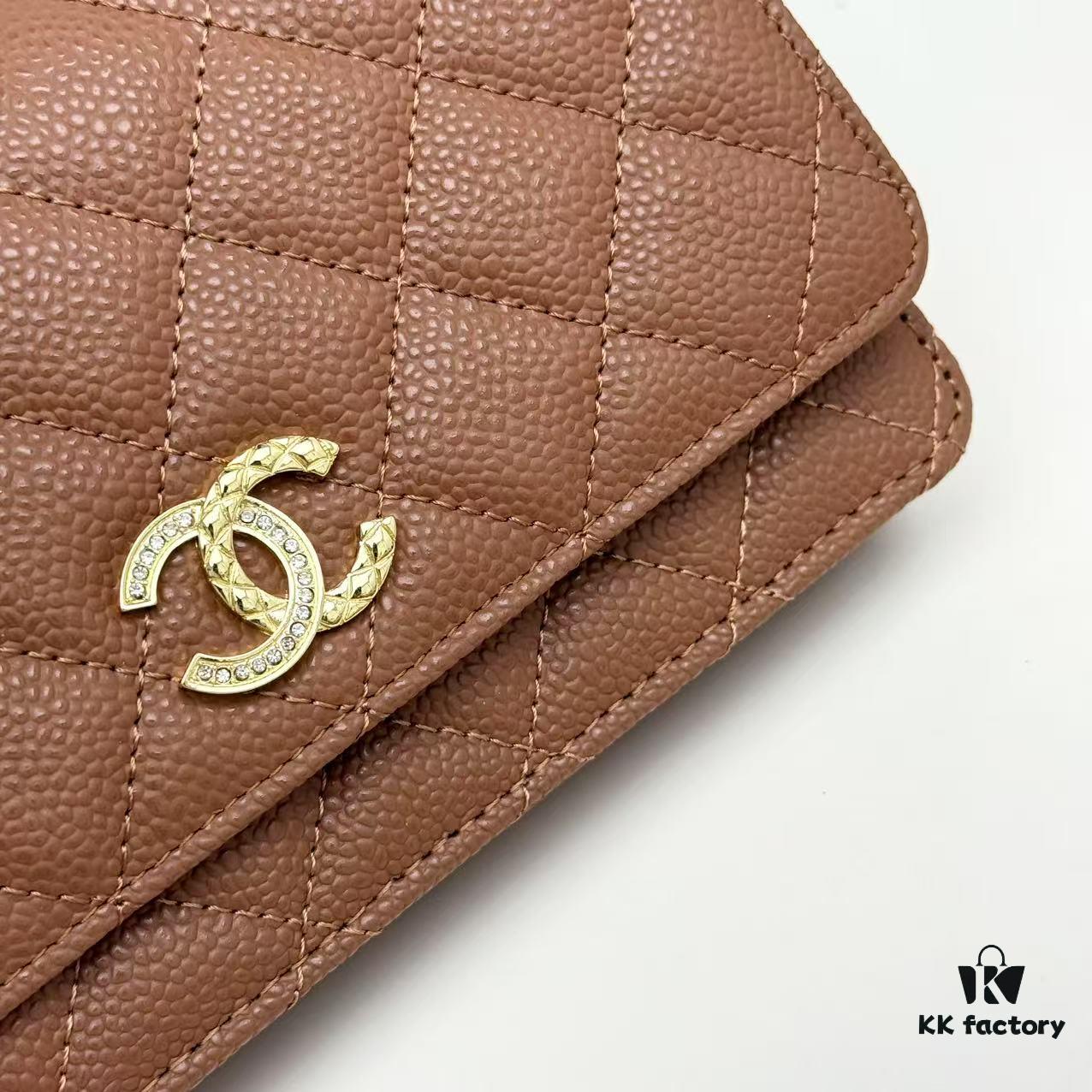 New Arrival Upgraded Version CF Series Caviar Calfskin Smooth Lambskin Chanel Classic WOC Lucky Bag in New Color