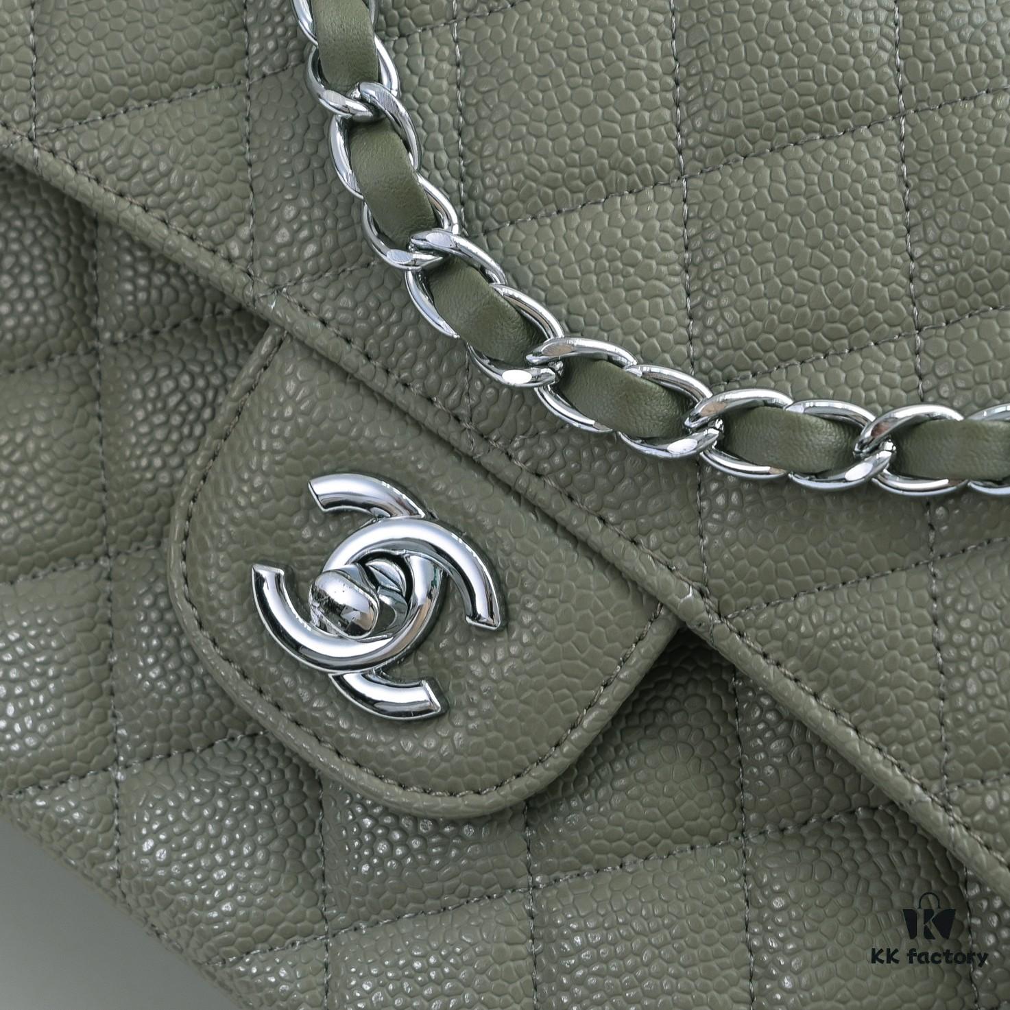 Chanel 2.55 Classic Flap Bag in Top-Tier Caviar Quilted Calfskin with Genuine Gold Hardware
