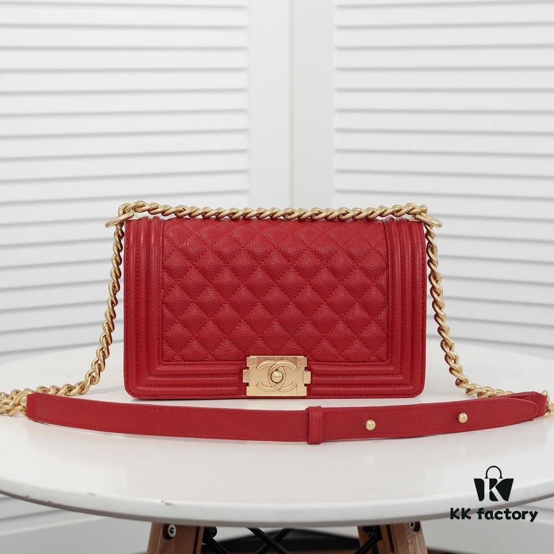 Full Genuine Leather with Original Hardware - Chanel Style Crown