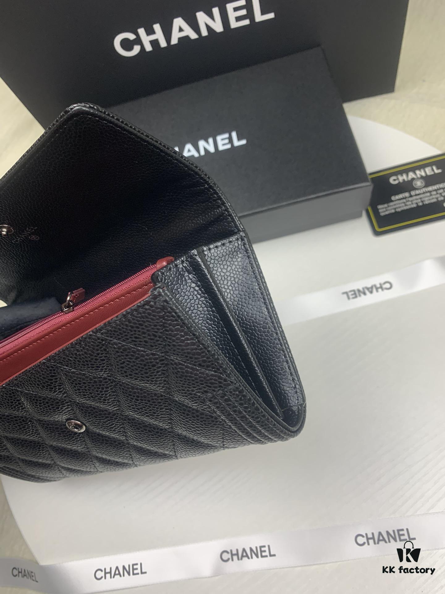 CHANEL Le Boy Long Wallet - Model A80286, Calfskin Leather with Hardware, Authentic Quality, Complete Packaging