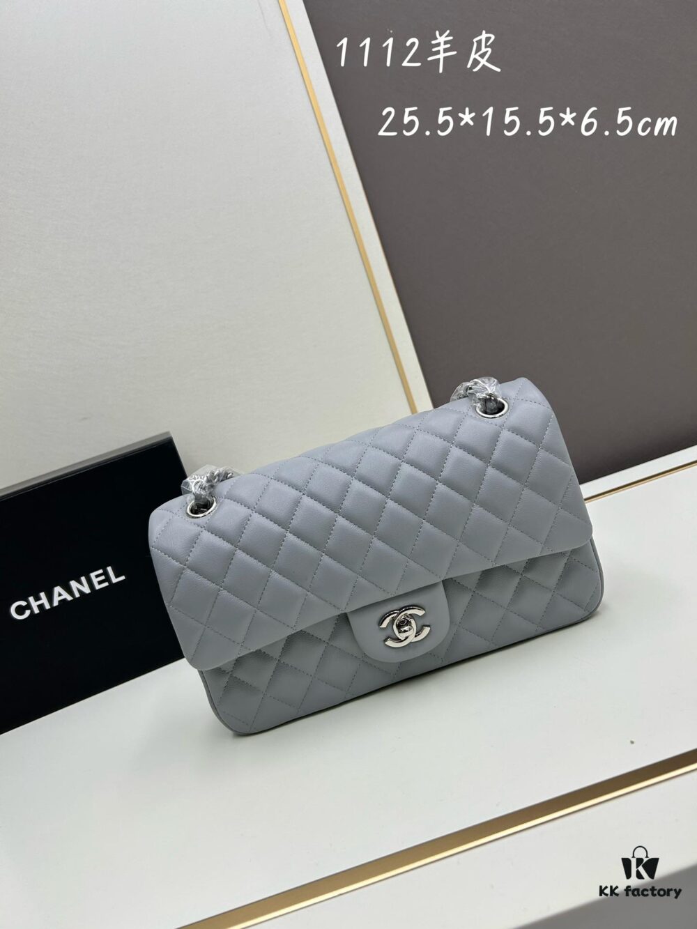 Chanel Classic CF1112 Lambskin Electroplated Hardware with Glazed Coating, Premium Cowhide Gold Tone Clasp