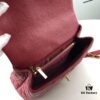 Large Burgundy Chanel-Style Tote Bag with Unique Flap Design, Dual Carry Options (Shoulder & Handheld)